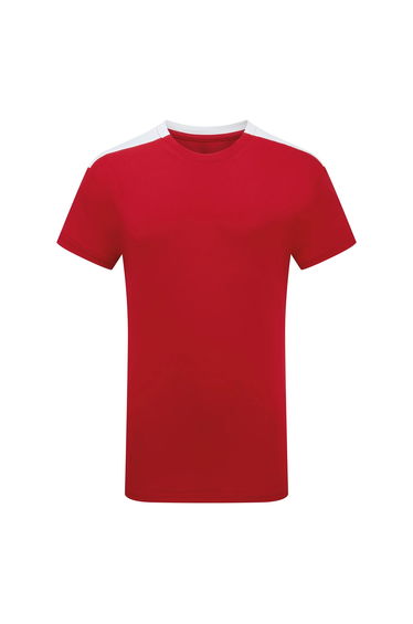 TriDri Childrens/Kids Performance Contrast T-Shirt - Fire Red