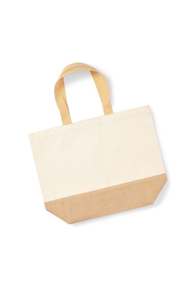 Westford Mill Jute Base Canvas Tote XL - Natural