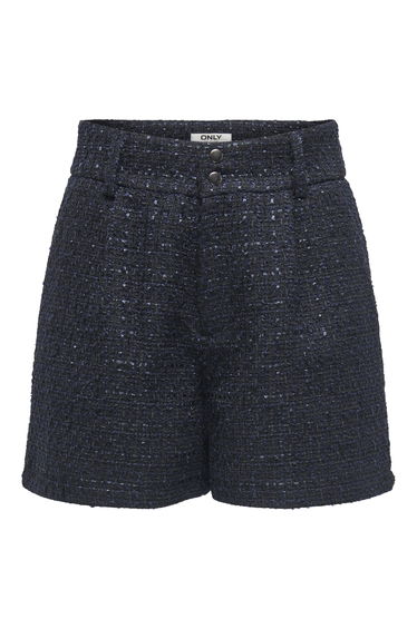 Knitted navy shorts co-ord