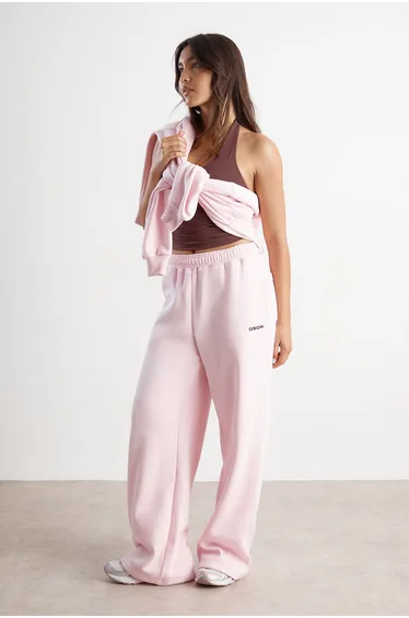 DSGN Studio Back Pocket Straight Leg Jogger - baby pink