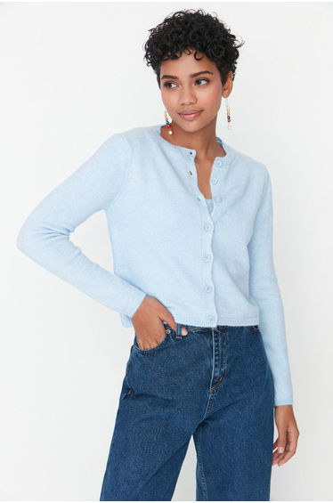 Cardigan - Blue - Slim fit