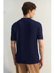 Polo T-shirt - Navy blue - Relaxed fit - 5