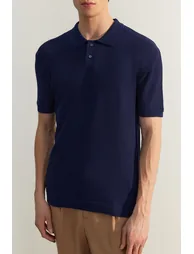 Polo T-shirt - Navy blue - Relaxed fit - 4