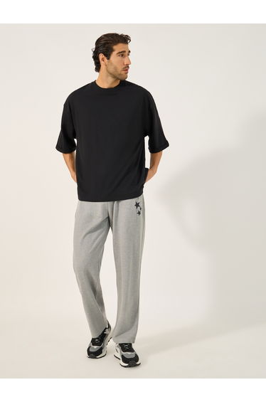 Mid Rise Printed Relaxed Fit Terry Joggers