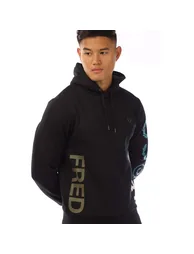 Men's Fred Perry Graphic Branding Hoodie in Black - 1