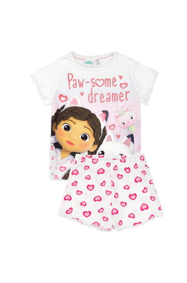 Gabby´s Dollhouse Girls Short Pyjama Set - White/Pink