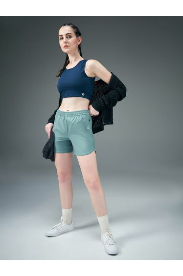 Mid Rise Stretch Shorts
