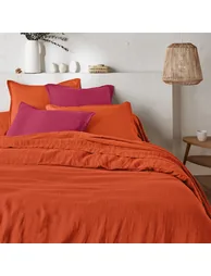 Linot 100% Washed Linen Fitted Sheet for Deep Mattresses (30cm) - 1