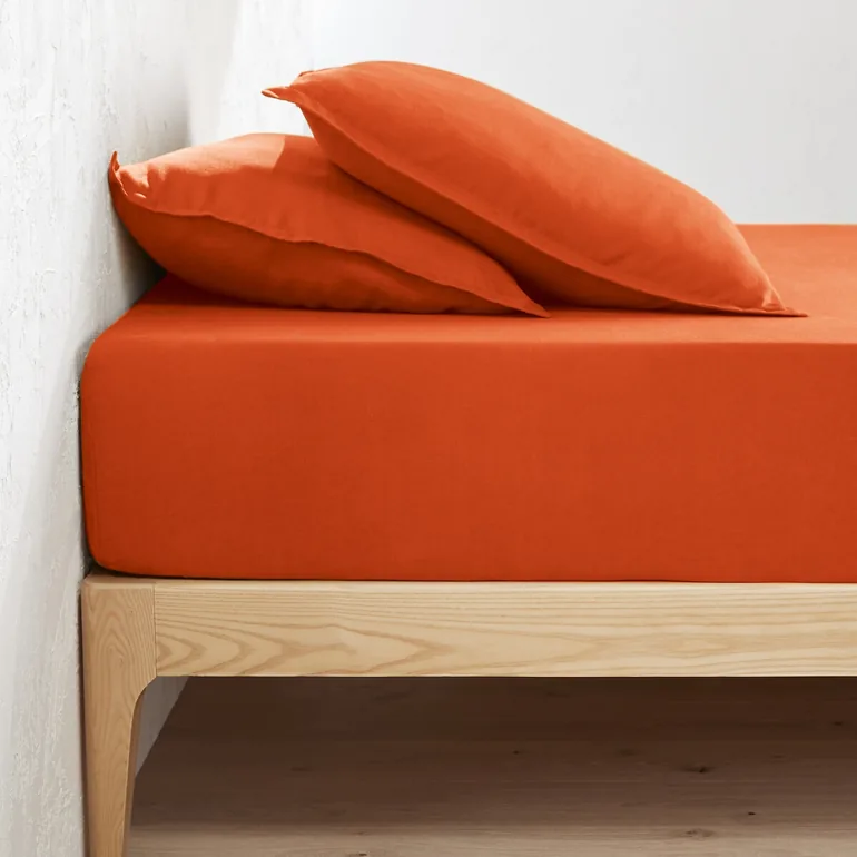 Linot 100% Washed Linen Fitted Sheet for Deep Mattresses (30cm)