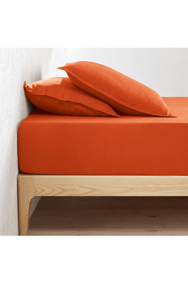 Linot 100% Washed Linen Fitted Sheet for Deep Mattresses (30cm)