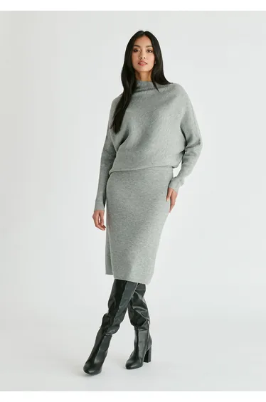 Draped Knitted Dress