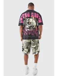 تيشيرت بطبعة غرافيك - أسود - 1