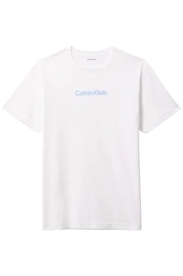 تيشيرت كالفن كلاين أبيض بأكمام قصيرة