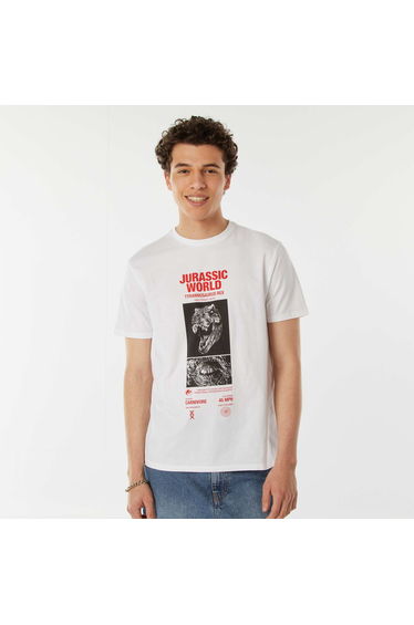 Short-sleeved 'Jurassic World' T-shirt BLACK