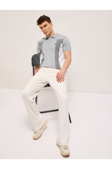 Men Cotton Color Block Regular Fit Polo