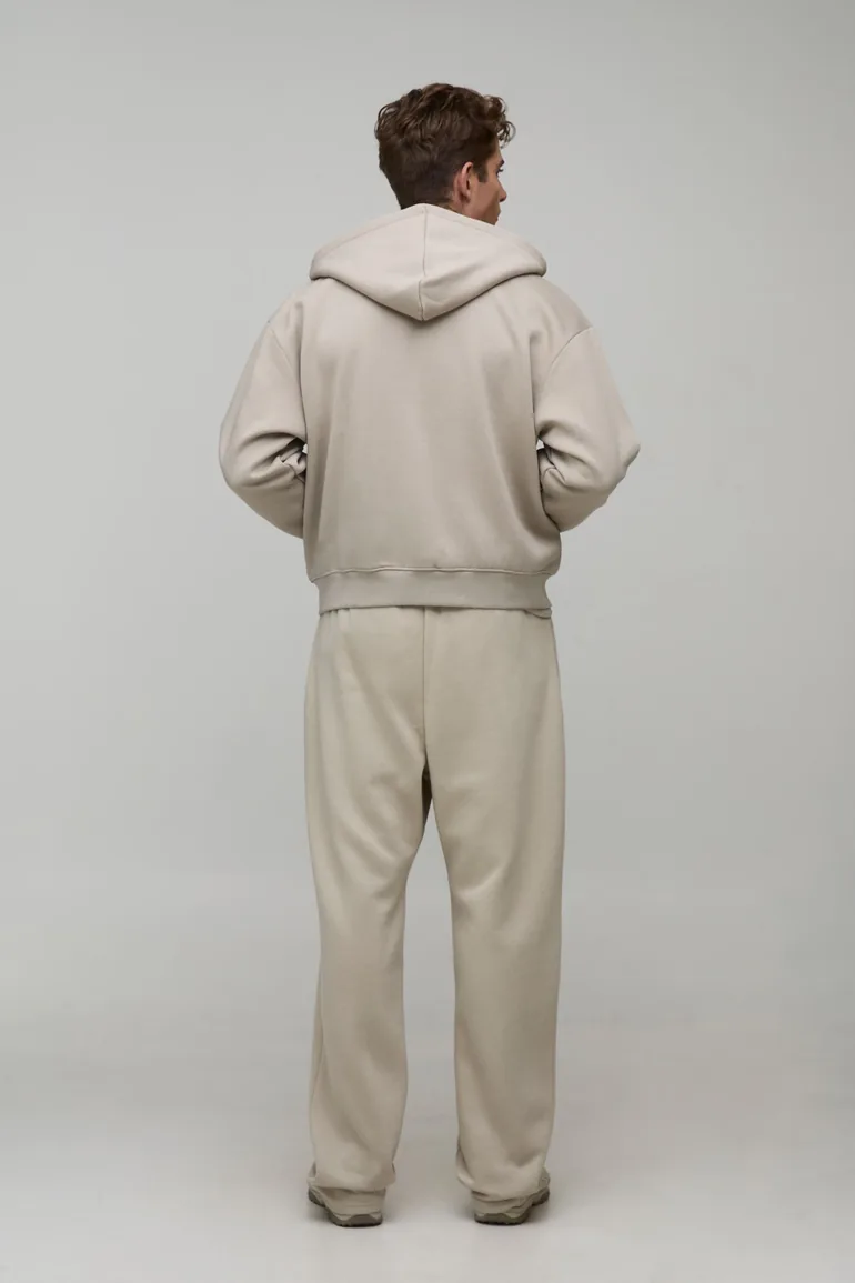 Basic Baggy Drop Crotch Jogger - stone - 1