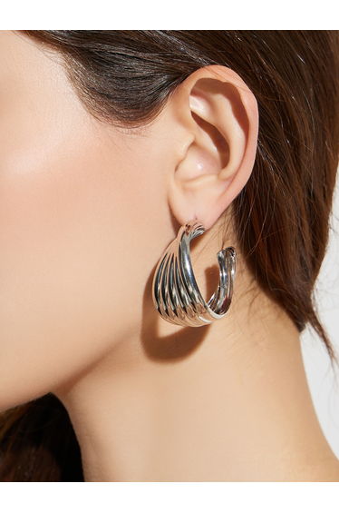 Ribbed Hoop Earrings