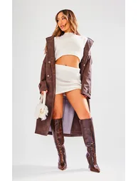 Petite Cream Boucle Mini Skirt