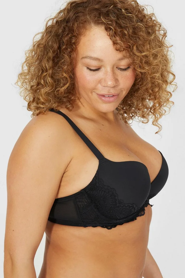 DD+ Penny Plunge Bra - black - 1