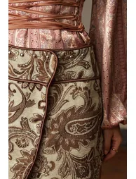 Jacquard Rivet Asymmetrical Mini Skirt - 8