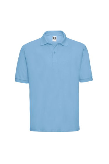 Russell Mens Polycotton Pique Polo Shirt - Sky Blue