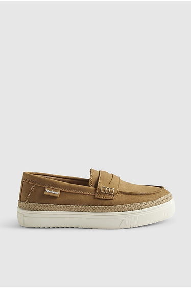 Boys Brown Espadrille Loafers