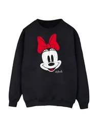 Disney Womens/Ladies Minnie Mouse Face Cotton Sweatshirt - 2