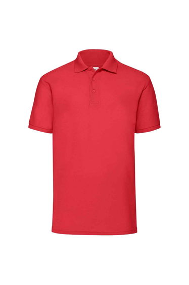 Fruit of the Loom Mens 65/35 Polo Shirt - Red