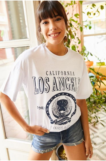 T-Shirt - White - Regular fit