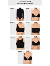 Black Triangle Floral Appliqué Bikini Set - 11