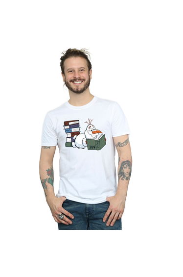 Frozen II Boys Olaf Reading Cotton T-Shirt - White