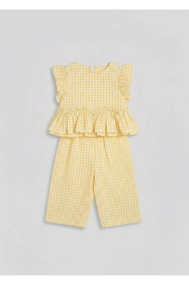 Lottie Gingham Top And Cropped Trousers