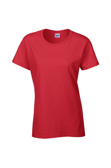 Gildan Ladies/Womens Heavy Cotton Missy Fit Short Sleeve T-Shirt - Red