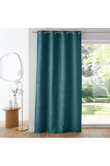 Figuera Single Chenille Effect Eyelet Curtain