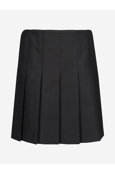 Zeco Girls School Junior Stitch Down Pleat Skirt in Black