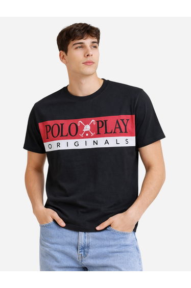 Men Graphic Logo Crew Neck T-Shirt