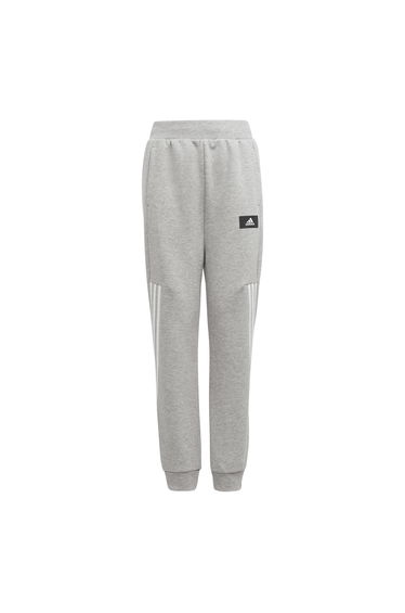 Boy's adidas Future Icons 3-Stripes Tracksuit Bottoms in Grey
