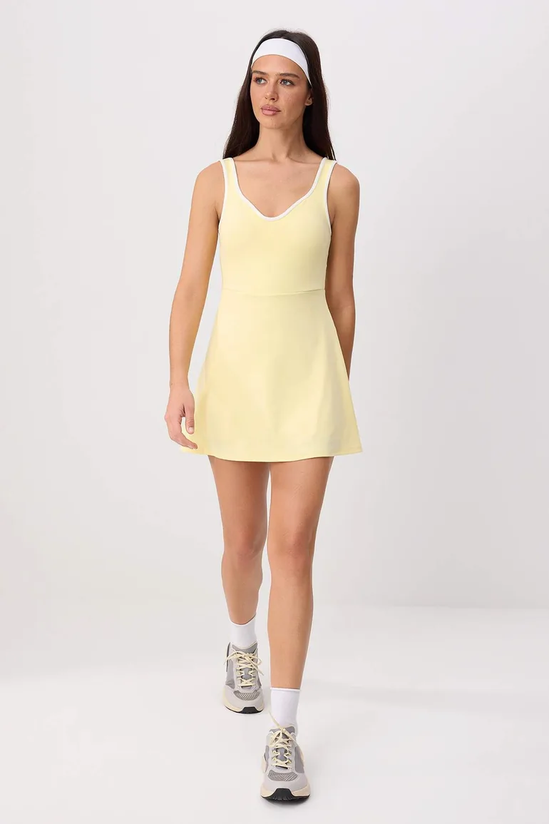 Yellow Diver/Scuba A-Line Dress