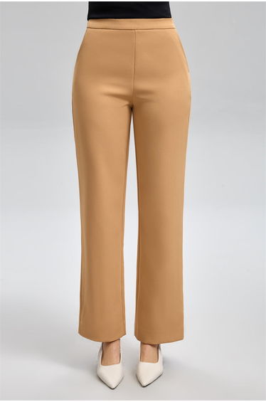 High Waist Straight Leg Trousers