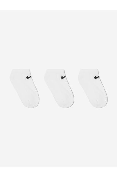 Boys Basic No Show 3 Pack Socks Set in White