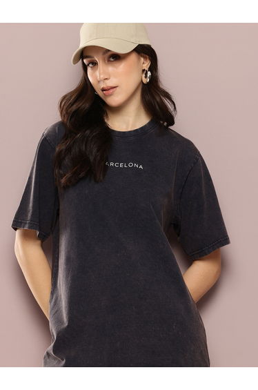 Women Acid Washed Oversized T-Shirt