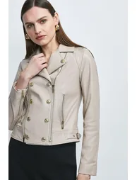 Military Leather Biker - 1