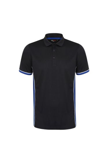 Finden & Hales Mens TopCool Short Sleeve Contrast Polo Shirt - Navy/Royal/White