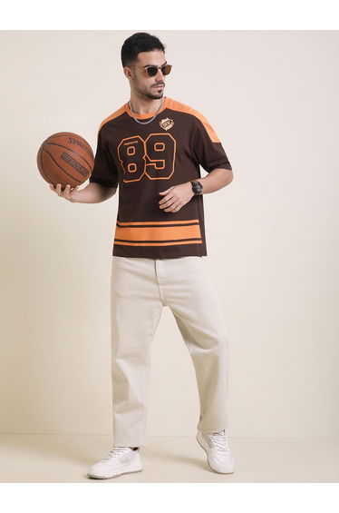 Men Oversized Short Sleeve Printed T-Shirt