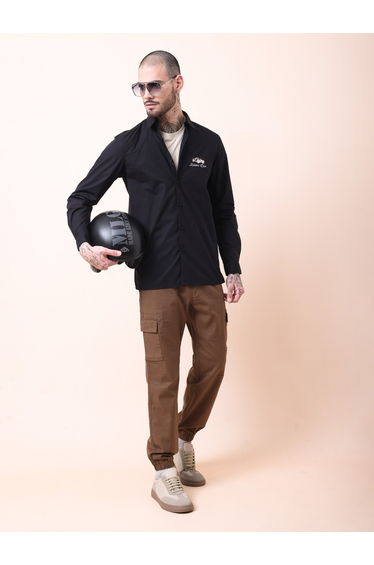 Slogan Print Regular Fit Shirt