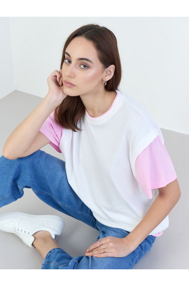 Oversized Color Block T-Shirt