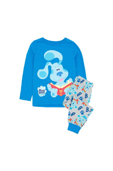 Blue´s Clues & You! Boys Long Leg Long-Sleeved Pyjama Set - Blue/Grey