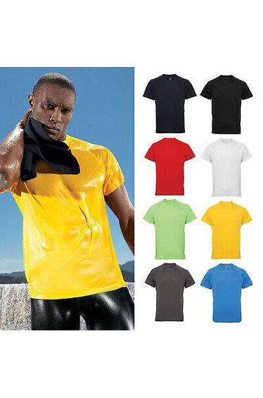 Tri Dri Mens Short Sleeve Lightweight Fitness T-Shirt - Sun Yellow