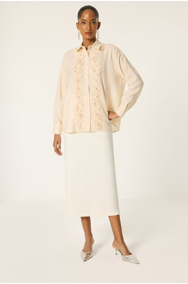 SHIRT WITH ROSE MOTIF