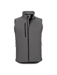 Russell Mens 3 Layer Soft Shell Gilet Jacket - Titanium